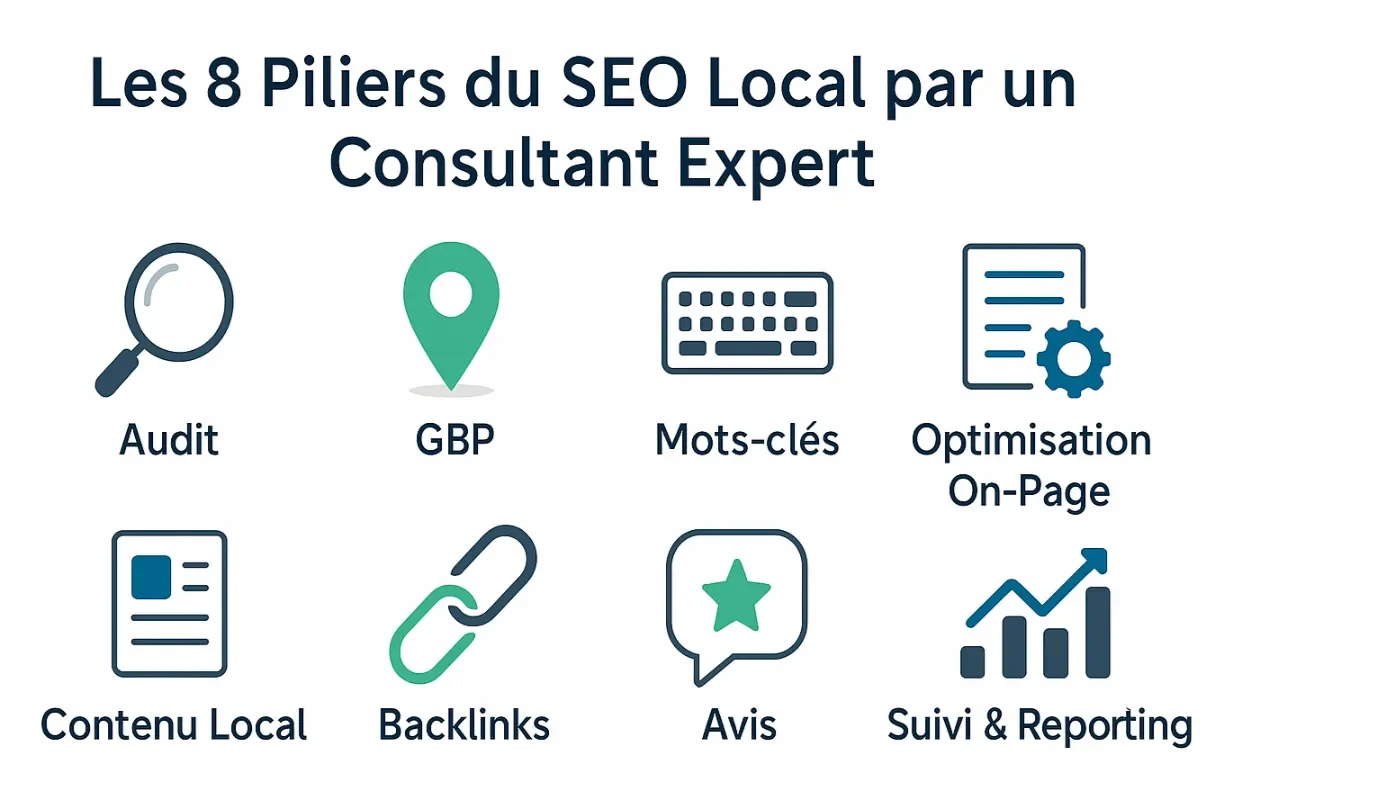Consultant seo local - 8 piliers du seo local par un consultant expert
