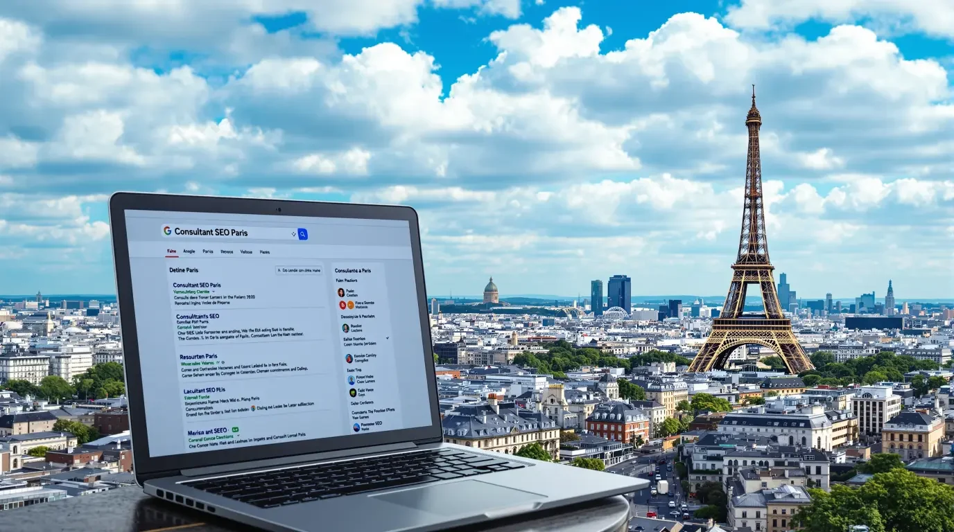 Consultant seo paris : expert en référencement naturel et stratégies digitales personnalisées 1 Consultant seo paris travaillant sur une stratégie de référencement naturel