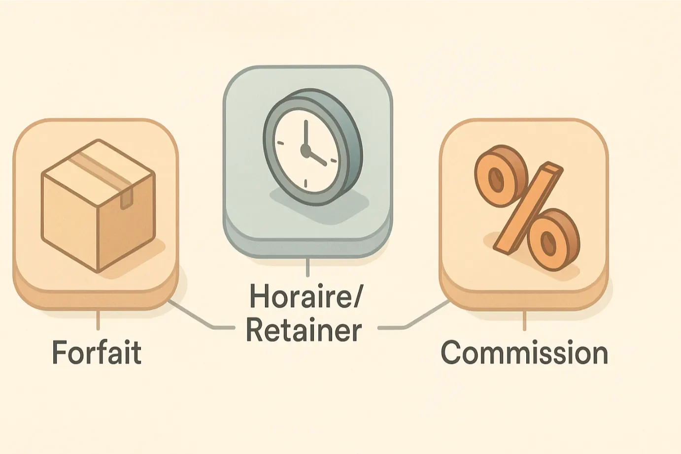 Agence de communication : guide complet pour choisir la meilleure solution en 2025 4 Graphique illustrant les modèles de tarification d'une agence de communication