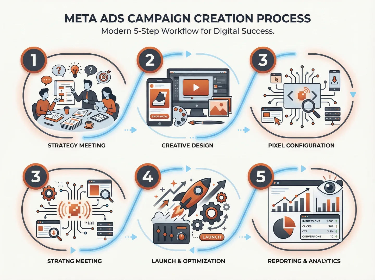 Process création campagne facebook instagram ads en 5 étapes