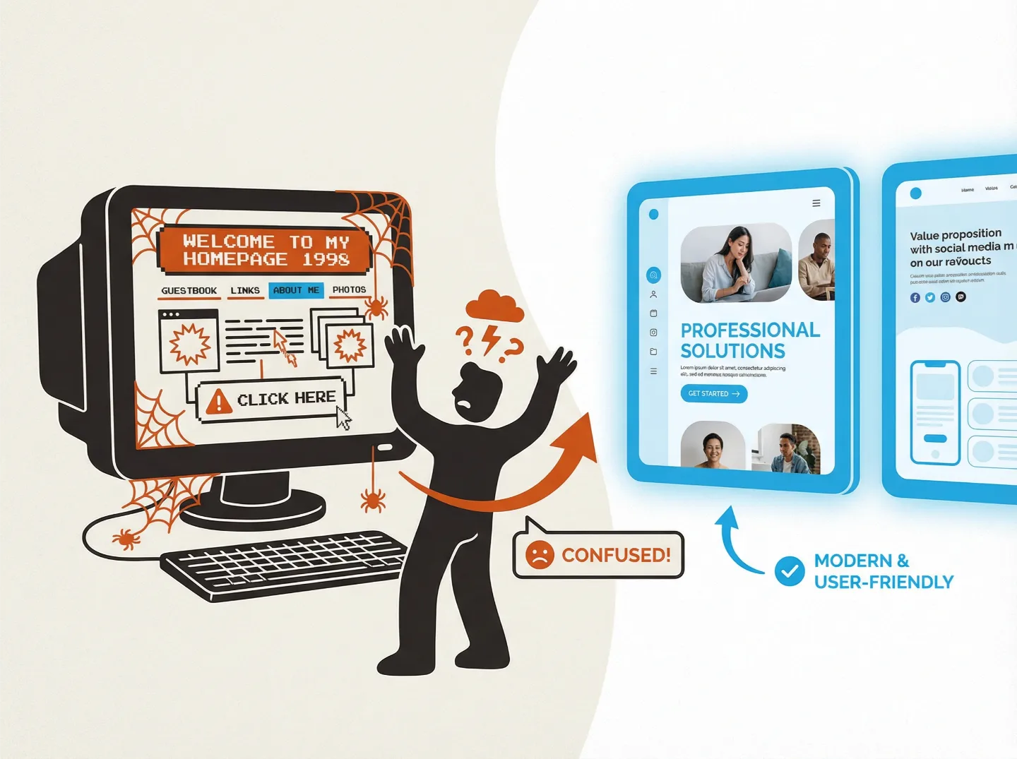 Site web daté et peu professionnel - problème de crédibilité